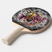 プロフェッショナルカラフル名トレンディー クール 卓球ラケット (正面アングル)