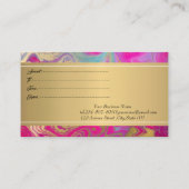 プロフェッショナルカラフル大理石金ゴールド紙吹雪 割引カード (裏面)