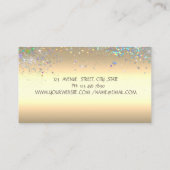 プロフェッショナルカラフル紙吹雪ロータスヨガ 名刺 (裏面)