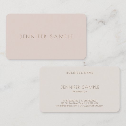 プロフェッショナルカラー調和モダンテンプレート 名刺 (正面/裏面)