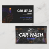 プロフェッショナルカーウォッシュ&ディテリング – 圧力洗浄 名刺 (正面/裏面)