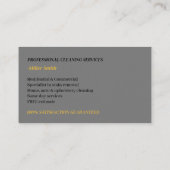 プロフェッショナルカーペットとタイルのクリーニングロゴ 名刺 (裏面)