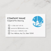 プロフェッショナルカーペットとタイルのクリーニングロゴ 名刺 (正面)