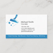 プロフェッショナルカーペット清掃及び床清掃 名刺 (裏面)