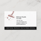 プロフェッショナルカーペット清掃及び床清掃B 名刺 (裏面)