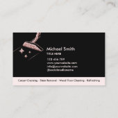 プロフェッショナルカーペット清掃及び床清掃B 名刺 (裏面)