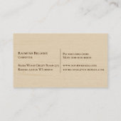 プロフェッショナルカーペンターウッドグレイン 名刺 (裏面)