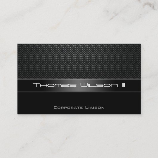 プロフェッショナルカーボンファイバーカービジネスカード 名刺 (正面)