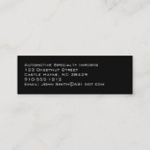 プロフェッショナルカーボンファイバースリム名刺 スキニー名刺 (裏面)