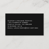 プロフェッショナルカーボンファイバーリム名刺 名刺 (裏面)