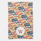 プロフェッショナルカーリペアマンアイコニック キッチンタオル (縦)