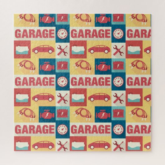 プロフェッショナルカーリペアマンアイコニック ジグソーパズル (縦)