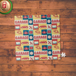 プロフェッショナルカーリペアマンアイコニック ジグソーパズル