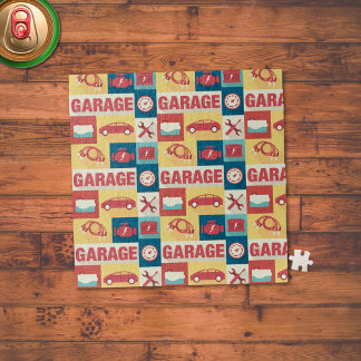 プロフェッショナルカーリペアマンアイコニック ジグソーパズル