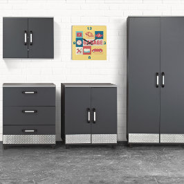 プロフェッショナルカーリペアマンアイコニック スクエア壁時計