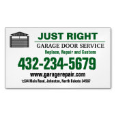 プロフェッショナルガレージドアサービス磁気カード マグネット名刺 (正面)