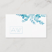 プロフェッショナルガールボスブルーフローラパーソナルブランド 名刺 (正面)