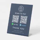 プロフェッショナルキャッシュアプリベンモQRコードスキャンして支払う 台座サイン (正面)