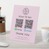 プロフェッショナルキャッシュアプリベンモQRコードスキャンして支払う 台座サイン (インサイチュ)