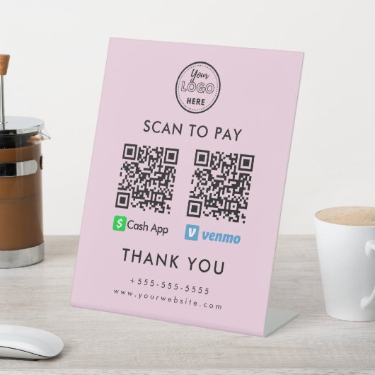 プロフェッショナルキャッシュアプリベンモQRコードスキャンして支払う 台座サイン (インサイチュ)