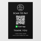 プロフェッショナルキャッシュアプリQRコードスキャンしてロゴを支払う ウィンドウサイン (シート)