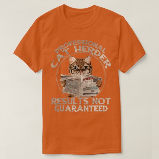プロフェッショナルキャットヘルダー Tシャツ (デザイン正面)