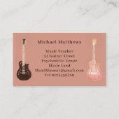 プロフェッショナルギターミュージシャン音楽先生 名刺 (裏面)