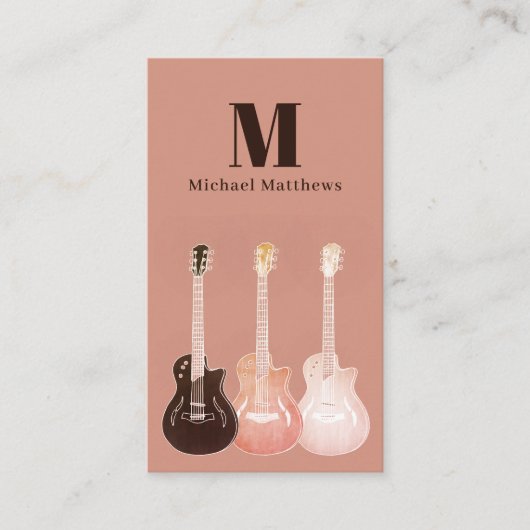 プロフェッショナルギターミュージシャン音楽先生 名刺 (正面)