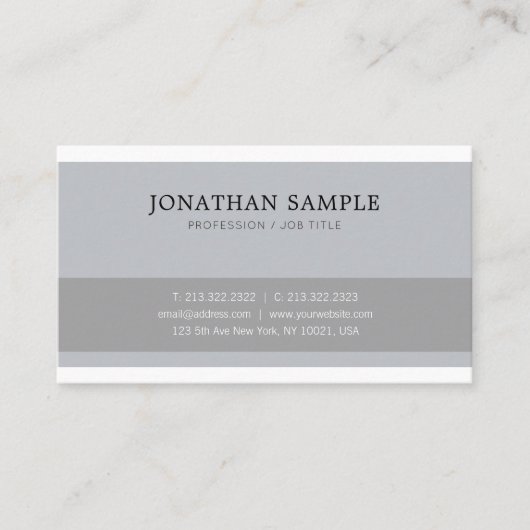 プロフェッショナルクエレガントリーンデザインプレーントレンディー 名刺 (正面)