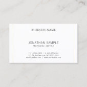プロフェッショナルクモダンリスタイリッシュンデザインプレーン 名刺 (正面)