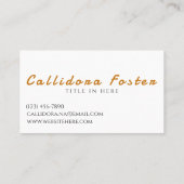 プロフェッショナルクモダンリーンタイポグラフィモノグラはっきりしたム 名刺 (裏面)