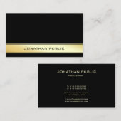 プロフェッショナルクモダンロエレガント金ゴールドミニマル 名刺 (正面/裏面)