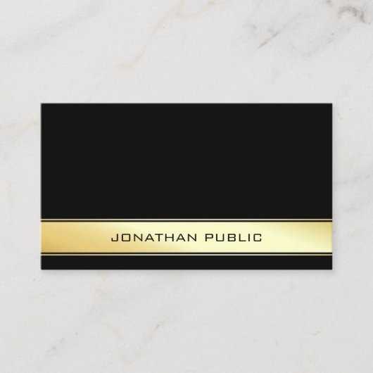 プロフェッショナルクモダンロエレガント金ゴールドミニマル 名刺 (正面)