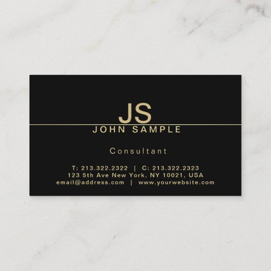 プロフェッショナルクモダンロ金ゴールドモノグラム 名刺 (裏面)