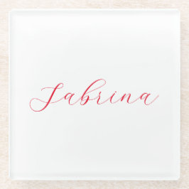 プロフェッショナルクラシカルの手書き名カスタム ガラスコースター