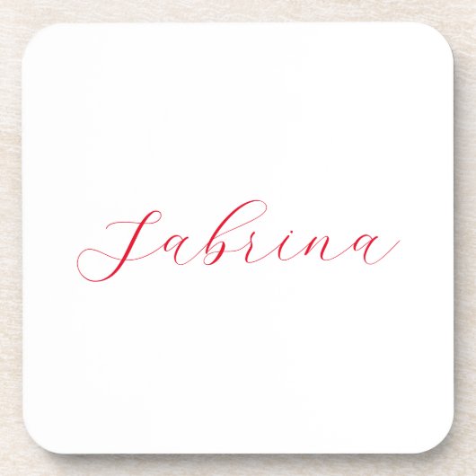 プロフェッショナルクラシカルの手書き名カスタム コースター (正面)