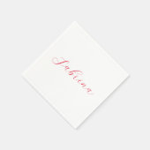 プロフェッショナルクラシカルの手書き名カスタム スタンダードカクテルナプキン (角)