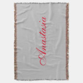 プロフェッショナルクラシカルの手書き名カスタム スローブランケット (正面縦)