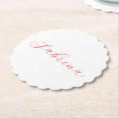 プロフェッショナルクラシカルの手書き名カスタム ペーパーコースター (アングル)