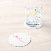 プロフェッショナルクラシカルの手書き名カスタム ペーパーコースター (インサイチュ)