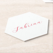 プロフェッショナルクラシカルの手書き名カスタム ペーパーコースター (アングル)