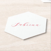 プロフェッショナルクラシカルの手書き名カスタム ペーパーコースター (アングル)