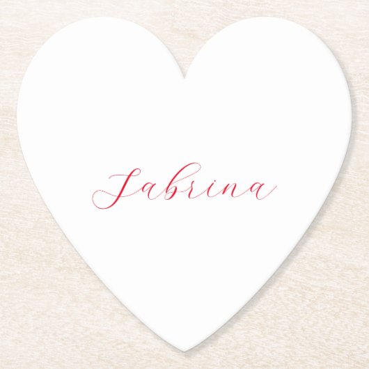 プロフェッショナルクラシカルの手書き名カスタム ペーパーコースター (正面)