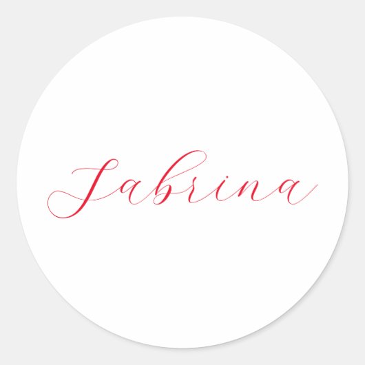 プロフェッショナルクラシカルの手書き名カスタム ラウンドシール (正面)