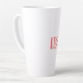 プロフェッショナルクラシカルの手書き名(赤) カフェラテマグ (左アングル)