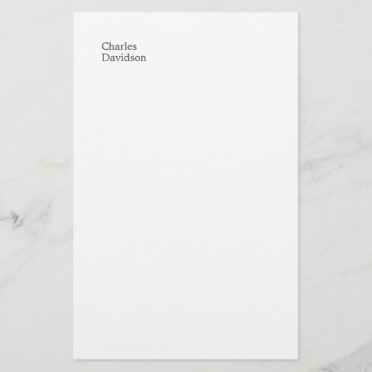 プロフェッショナルクラシカルフォントミニマリスト平名 便箋 (正面)