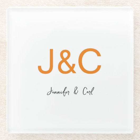 プロフェッショナルクラシカルモノグラムミニマリスト ガラスコースター (正面)