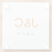 プロフェッショナルクラシカルモノグラムミニマリスト ガラスコースター (裏面)