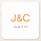 プロフェッショナルクラシカルモノグラムミニマリスト スクエアペーパーコースター (正面)