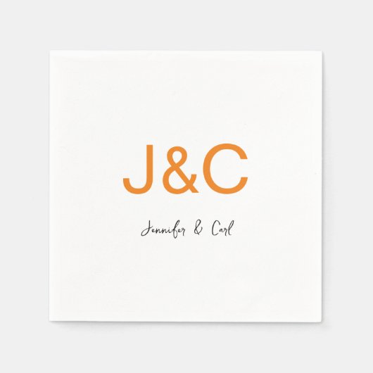 プロフェッショナルクラシカルモノグラムミニマリスト スタンダードカクテルナプキン (正面)